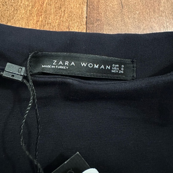 Zara Mock Neck Layered Shirt Dress Sz Small - Picture 9 of 10